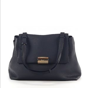 Ferragamo gray leather satchel